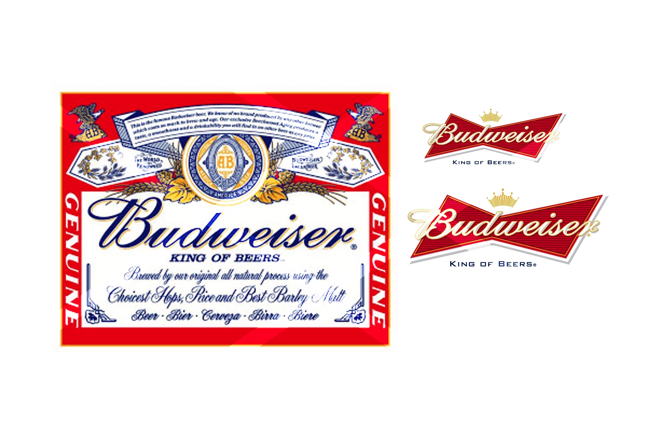 Budweiser beer can/bottle labels cake topper and matching cupcake toppers